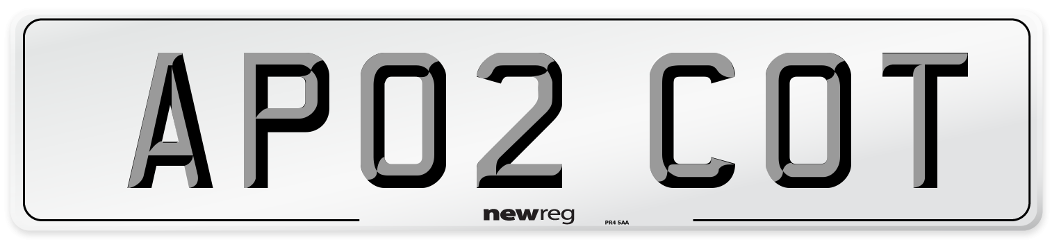 AP02 COT Number Plate from New Reg